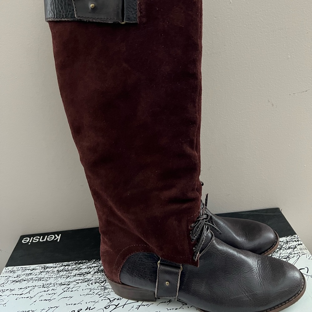 Womens leather and Suede riding boots